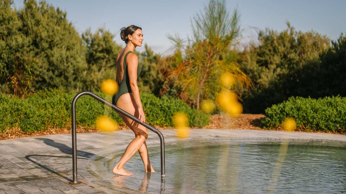 A woman at Alba Hot Springs