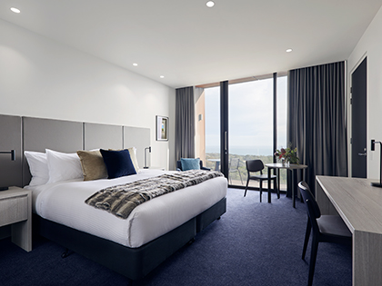 Superior room at RACV Cape Schanck Resort, featuring a king bed.