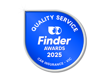 Finder 2025 award for quality service car insurance, victoria.