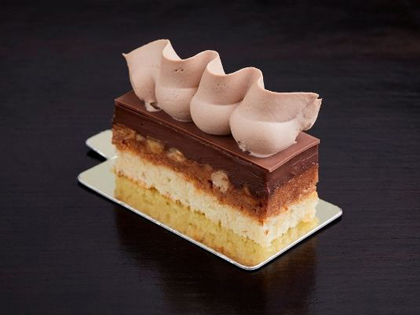 The small Hazelnut Millefeuille at Le Petit Gateau.