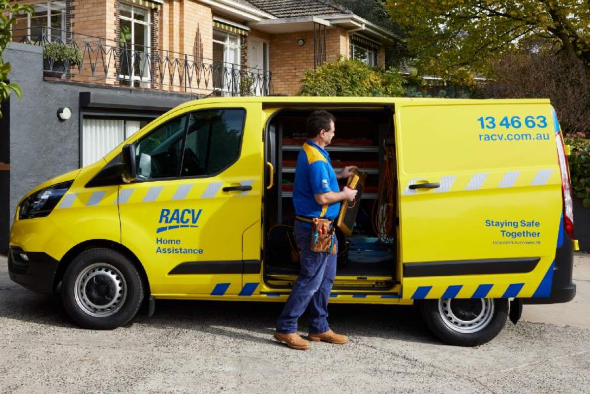 RACV EHA worker getting tools out of van
