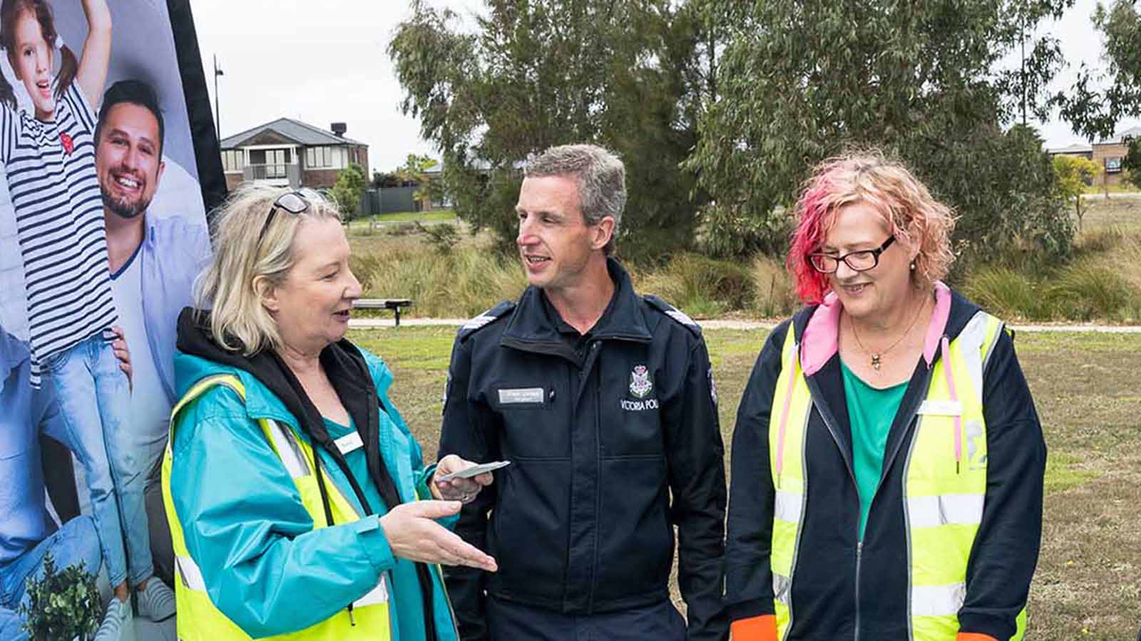 Community members taking part in Neighbourhood Watch program.