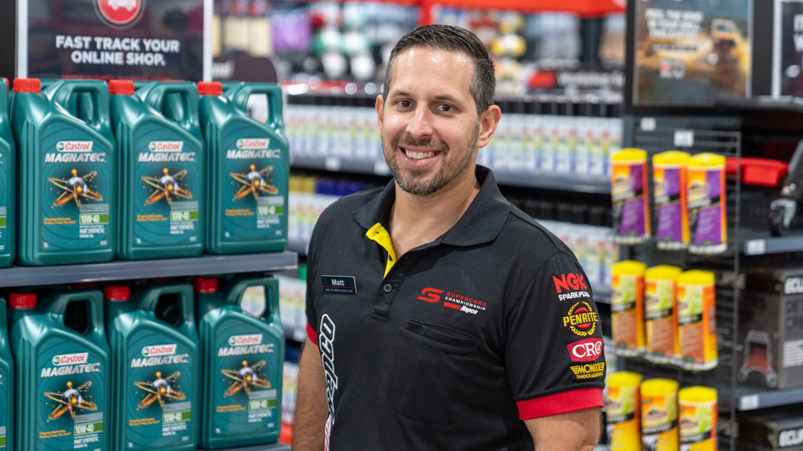 Repco employee in store