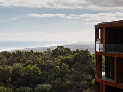 Couple overlooking the view from Cape Schanck Resort